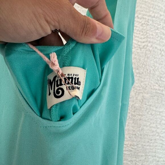 Kendall Elegant Aqua Sleeveless Maxi Dress split front wedding beach bridesmaid - Picture 5 of 10